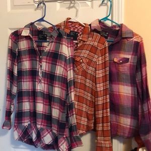 Set of American Eagle Flannels